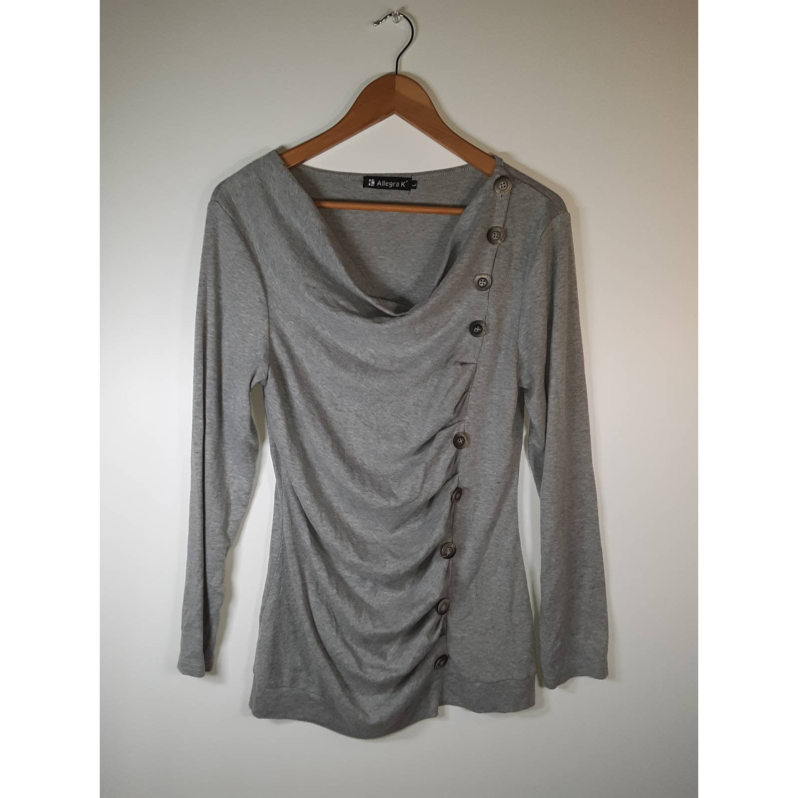 Grey Button Top